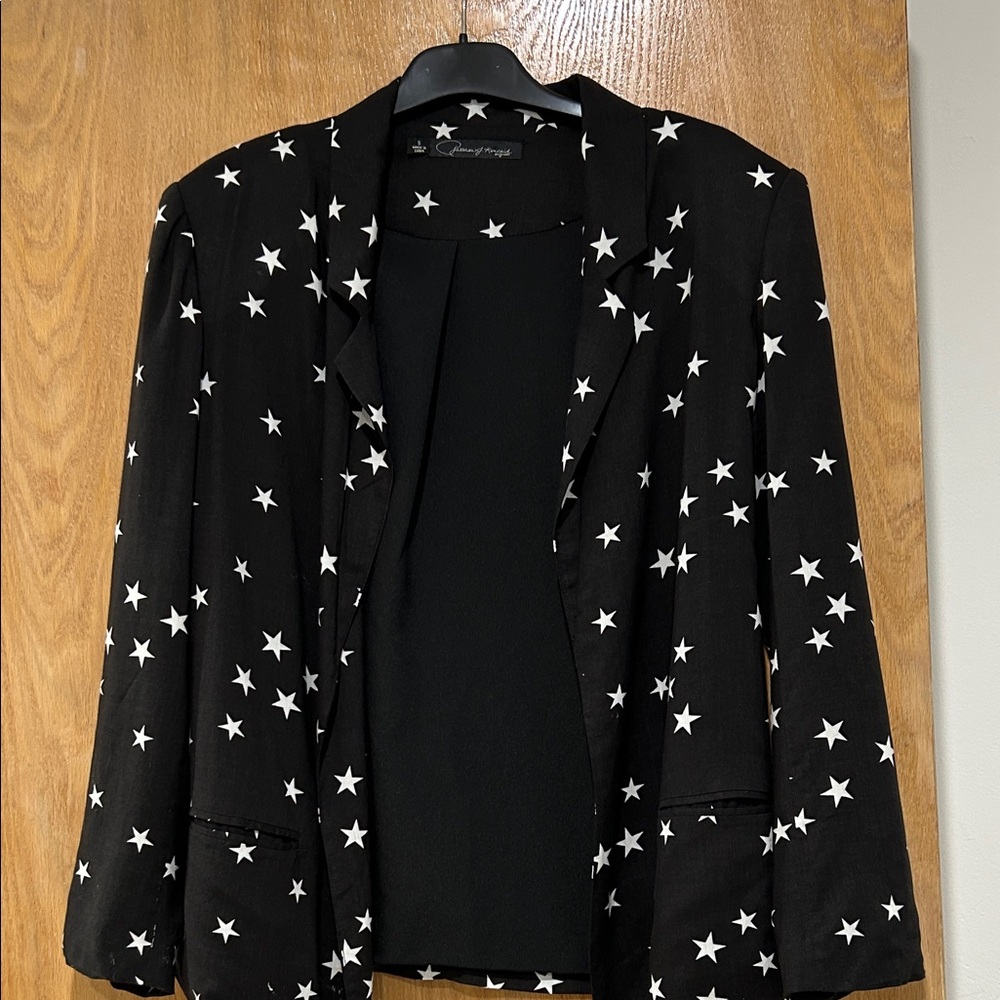 Star-Patterned Black Jacket
